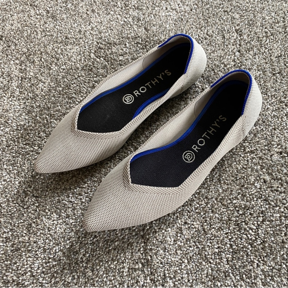 Cream Rothy’s Flats